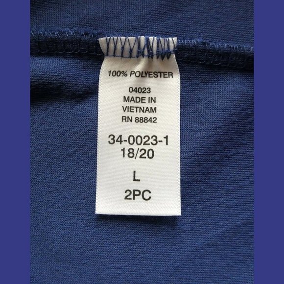 Woman Within Blue Velour Jogging Suit 18/20 Large - Picture 7 of 7